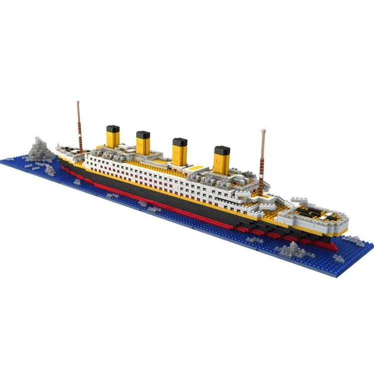 Titanic Baukasten Titanic Schiff Modell DIY Micro Mini Bausteine für Kinder Bildungsspielzeug