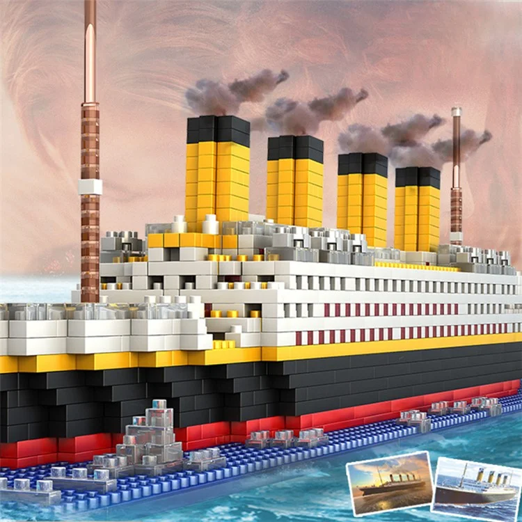 Kit de Bloques de Construcción Titanic Modelo Titanic Ship Diy Micro Mini Blocks Para Niños Toy Educativo