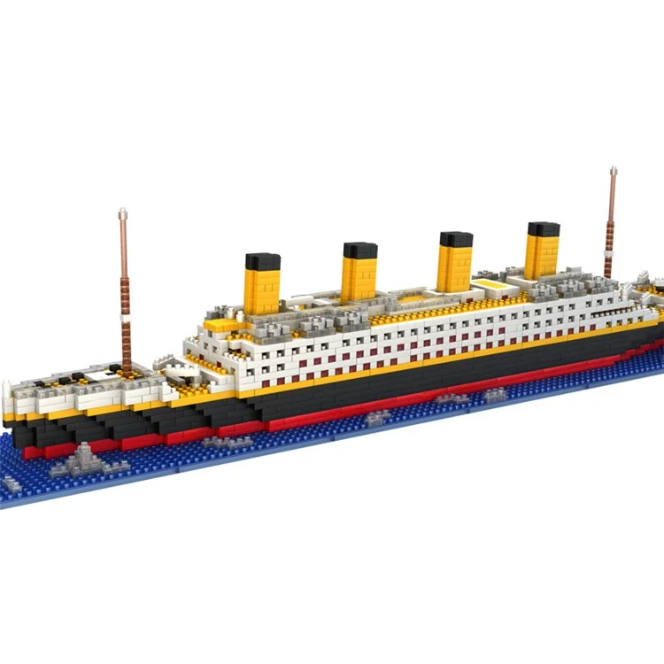 Titanic Building Block Kit Titanic Ship Model DIY Micro Mini Blocks for Kids Educational Toy