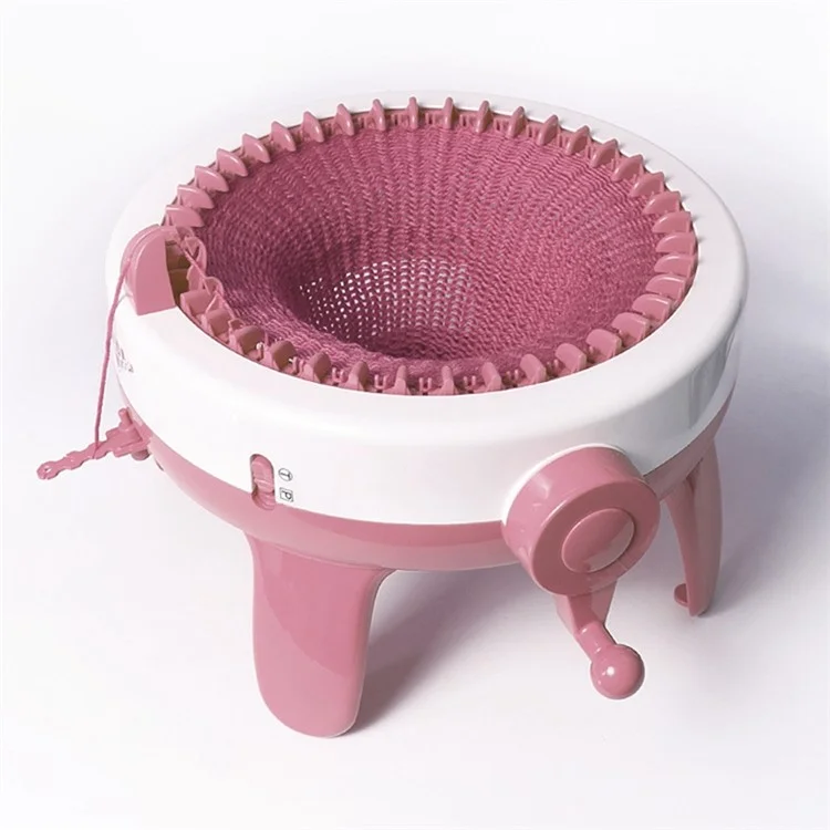 40 Needles Handmade Knitting Machine Round Weaving Loom  DIY Scarf Hat Sock Glove Kids Toy - Light Pink