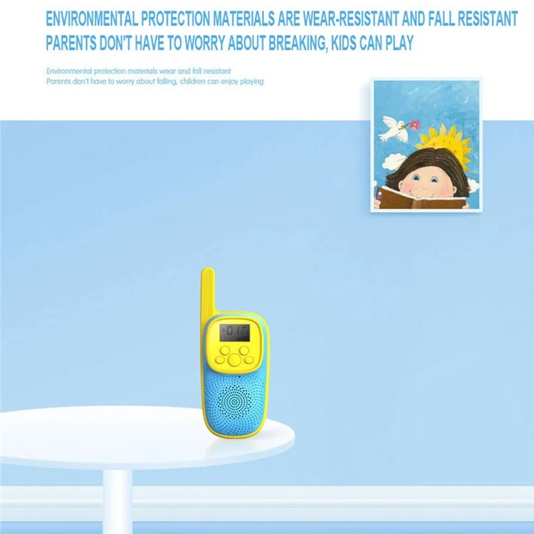 Bulk Purchasing D21 Cartoon Kids Walkie Talkies Parent-Child Interaction Wireless Handheld Interphone - Blue