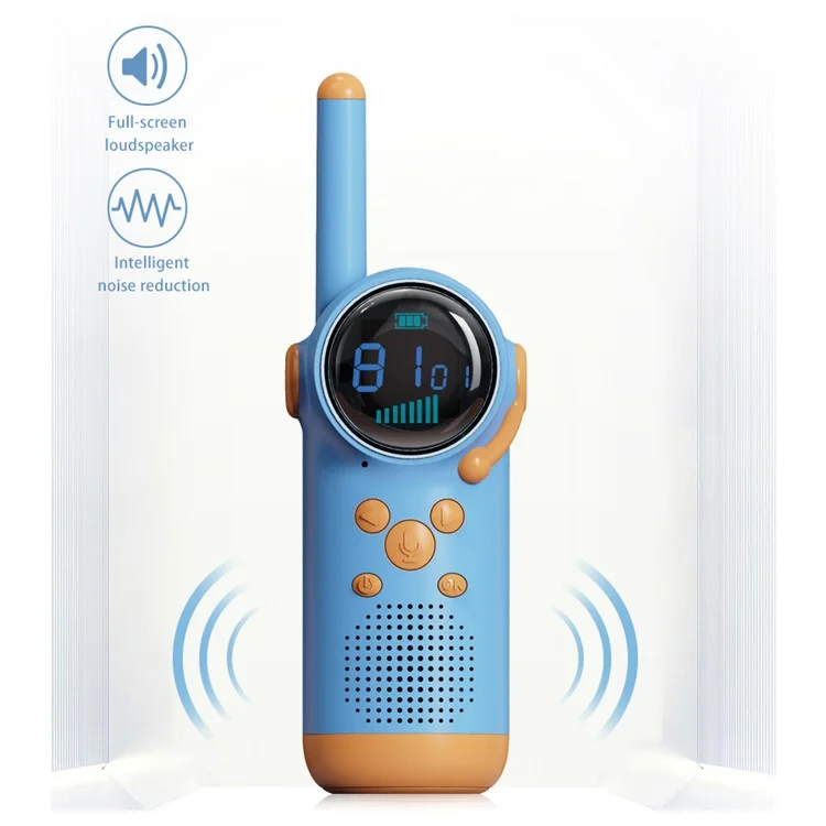 D22 1Pair Intelligent Children Digital Walkie Talkies Portable Wireless Intercom with Flashlight
