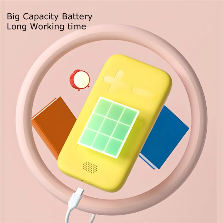 KOOOL K45 II Calculadora Matemática para Crianças com Desenhos Animados, Máquina de Aprendizagem, Bloco de Exercícios de Matemática Miniatura para Alunos do Ensino Fundamental / Médio - Cinza / Amarelo