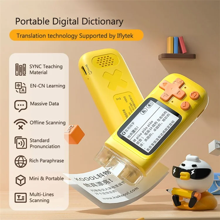 KOOOL K48 Portable Digital Dictionary for Children Student Chinese-English Translator Learning Device