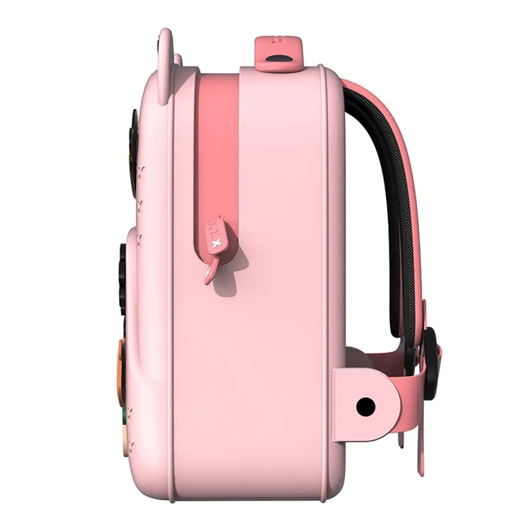 KOOOL K16 Cartoon Cool Boys Girls Backpack EVA+PVC Kids School Bag with DIY Pattern Patch  - Pink