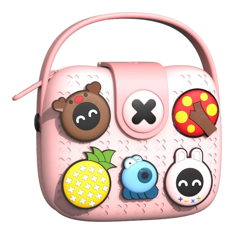 KOOOL K11 Bolso de mano infantil de dibujos animados EVA+PVC Bolso de hombro cruzado con parche de patrón DIY - Rosa 