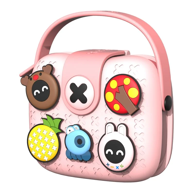 KOOOL K11 Bolso de mano infantil de dibujos animados EVA+PVC Bolso de hombro cruzado con parche de patrón DIY - Rosa 