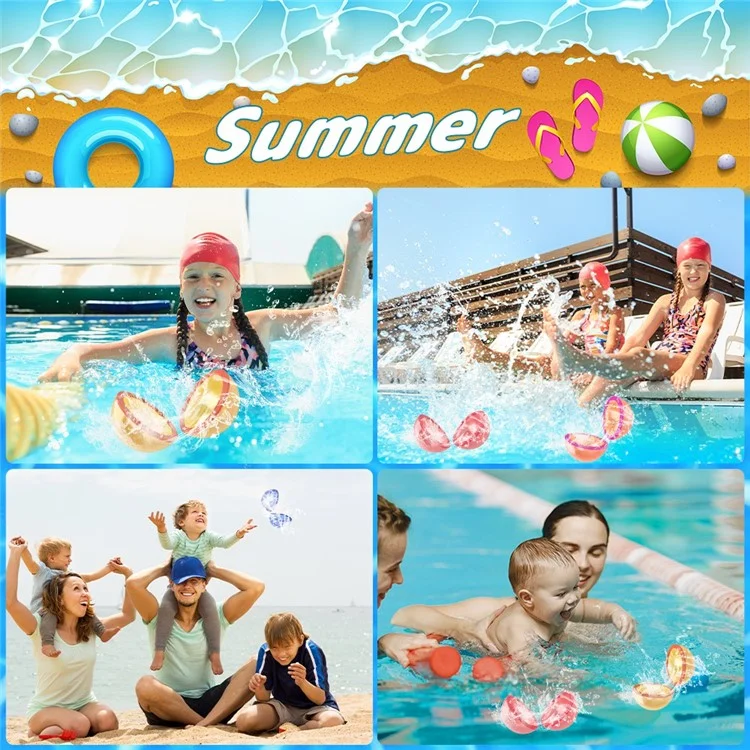 Bulk Purchasing 6Pcs / Set 7cm Reusable Water Balloons Balls Pool Silicone Water Fighting Toy (CE Certified)