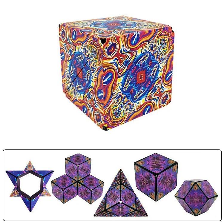 B2001 6x6x6cm 3D Magnetischer Würfel Veränderbare Zauberwürfel Puzzle Spielzeug für Kinder - Tigerstreifung