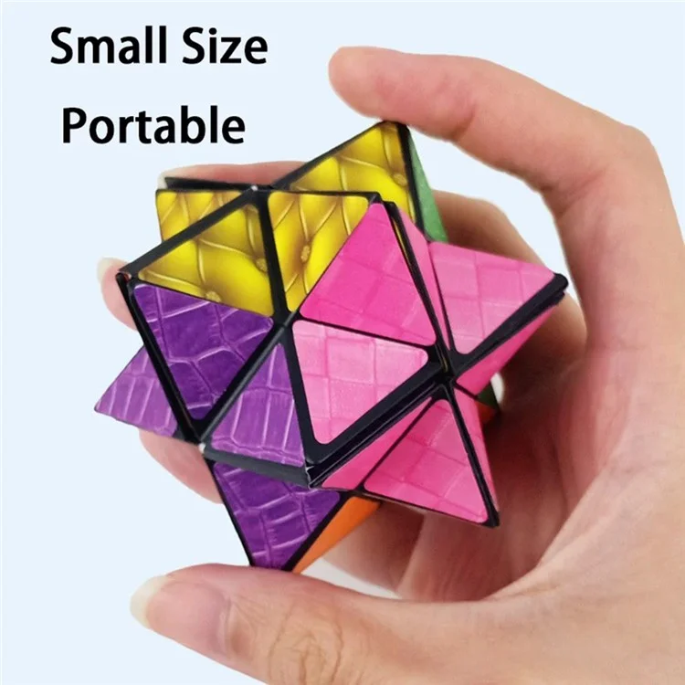 B2001 Cube magnétique 3D 6x6x6cm Puzzle Magique Changeable pour Enfants - Bleu Nébuleux