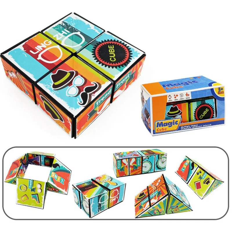 B2001 3D Magic Cube Transformable Puzzle Toy for Children - Life
