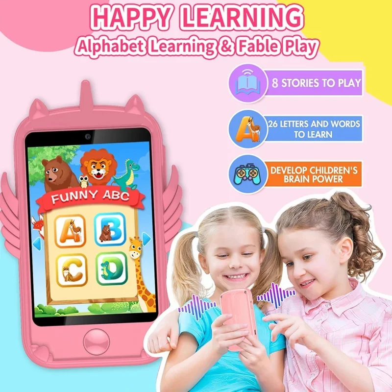 Telefono cellulare per bambini con schermo da 2,8 pollici A16, con fotocamera intelligente per foto, musica e giochi integrati - Bianco