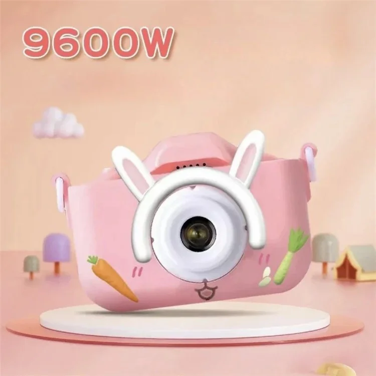 P8 P8 Rabbit en Forme de Lapin 2,0 Pouces Dual Lens Camera Video Recorder Toy For Kids - Rose