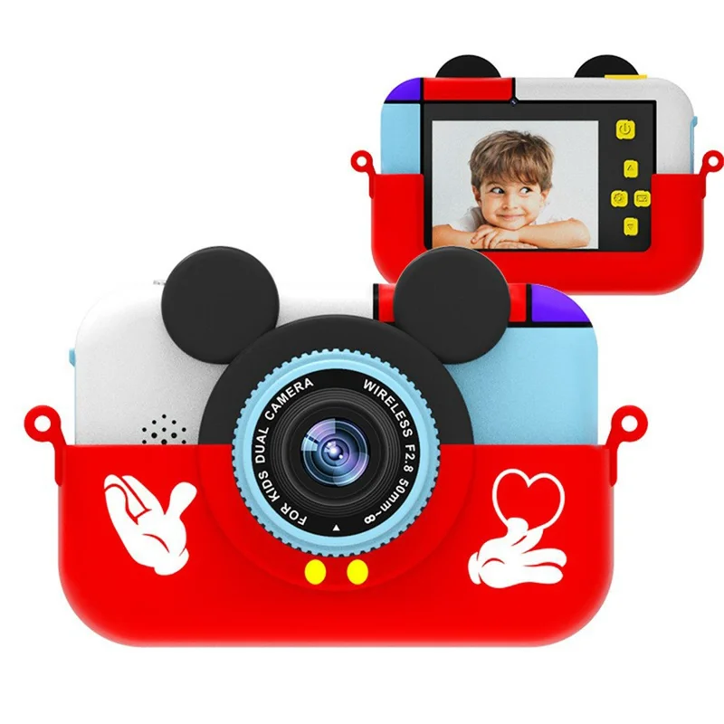 2.4-Inch HD Digital Camera Toy for Kids Handheld Sports DV - Red
