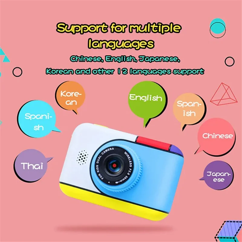 2.4-Inch HD Digital Camera Toy for Kids Handheld Sports DV - Red