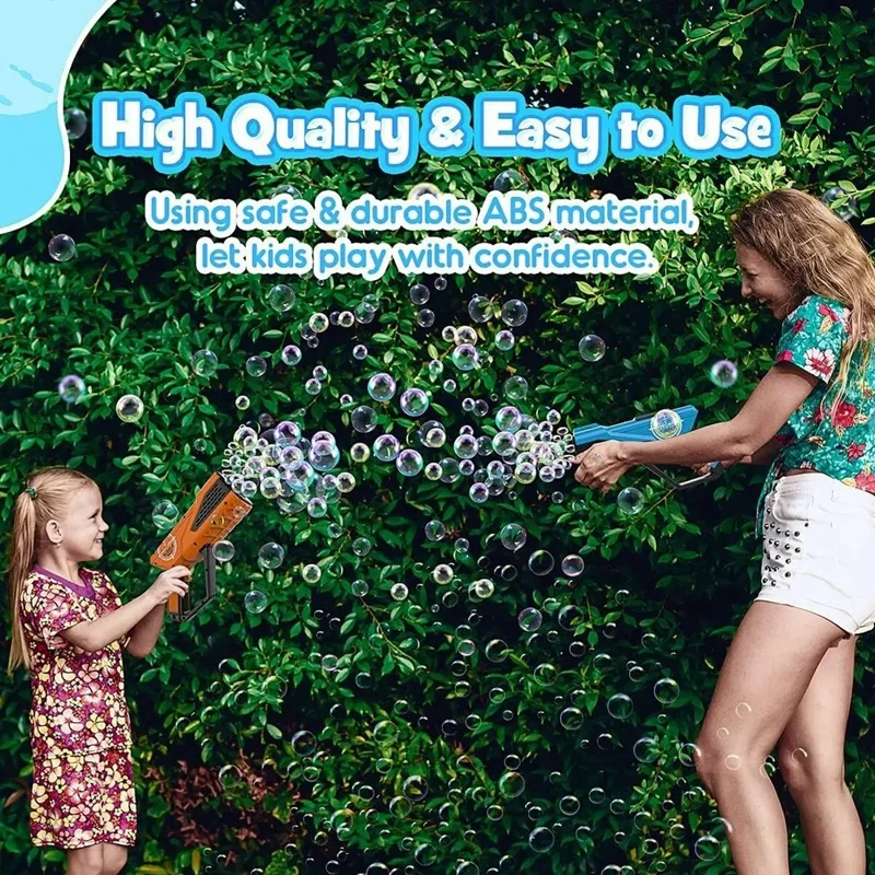 5474-1 36Pcs / Box Electric Bubble Gun Hand-held Soap Bubbles Generator Kids Toy with Light - Blue