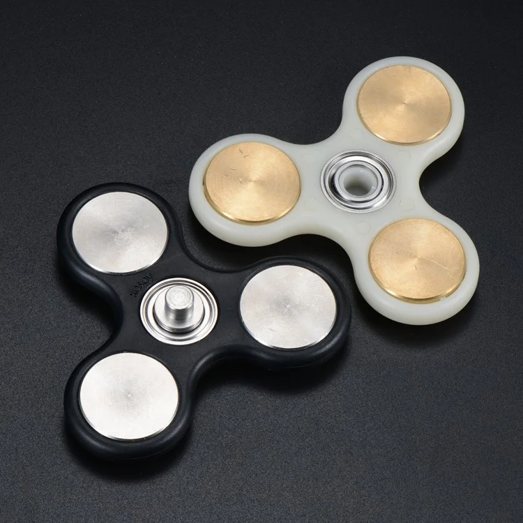 2PCS/Lot XOSOY Tri Fidget Spinner Metal Finger Hand Toy Stress Reducer