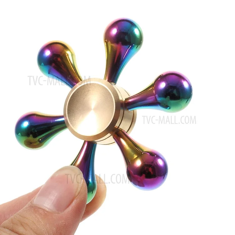 Colorful Metal Hexagon Fingertip Gyroscope Hand Spinner Fidget EDC Focus Toy