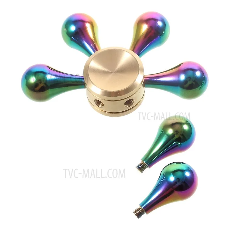 Colorful Metal Hexagon Fingertip Gyroscope Hand Spinner Fidget EDC Focus Toy