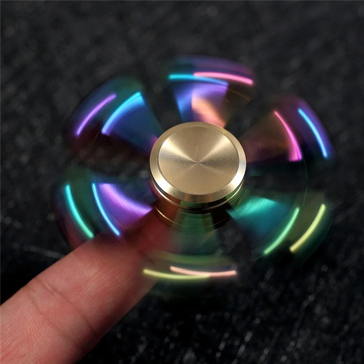 Colorful Metal Hexagon Fingertip Gyroscope Hand Spinner Fidget EDC Focus Toy