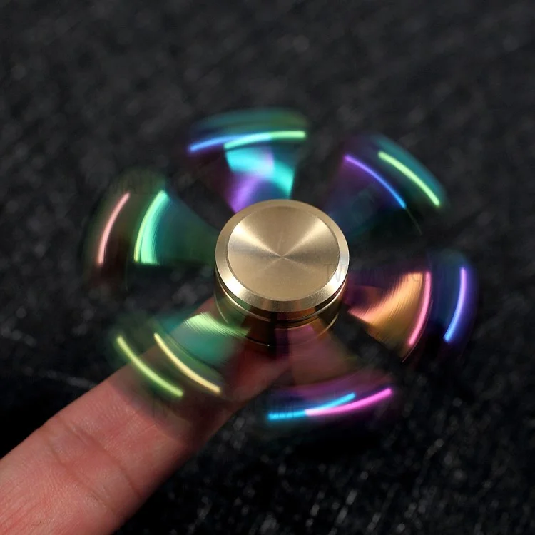 Colorful Metal Hexagon Fingertip Gyroscope Hand Spinner Fidget EDC Focus Toy