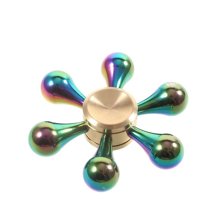 Colorful Metal Hexagon Fingertip Gyroscope Hand Spinner Fidget EDC Focus Toy