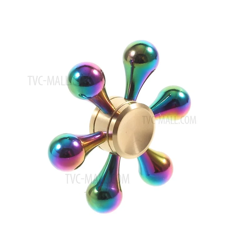 Colorful Metal Hexagon Fingertip Gyroscope Hand Spinner Fidget EDC Focus Toy