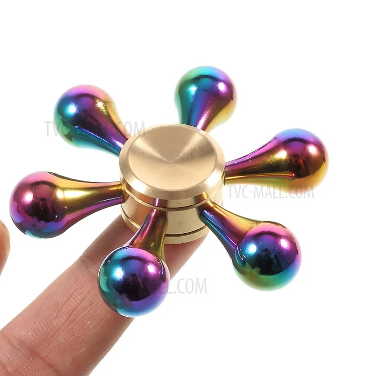 Colorful Metal Hexagon Fingertip Gyroscope Hand Spinner Fidget EDC Focus Toy