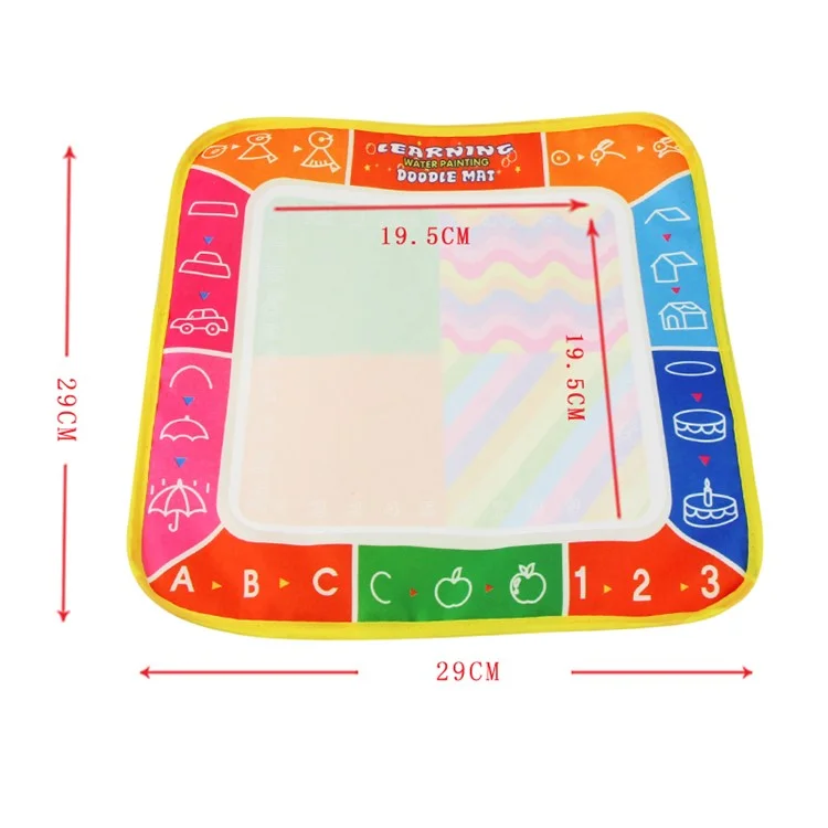 COOLPLAY 29 x 29cm 4 Color Children Water Drawing Mat Board & Magic Pen Doodle Kids Educational Toy