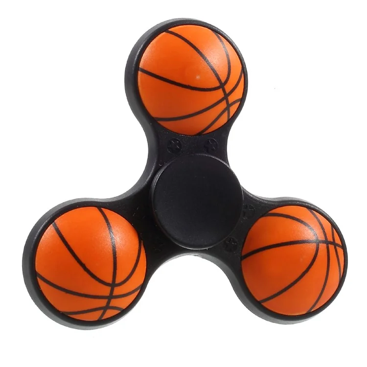 Basketball Pattern Ultra-quiet Tri-spinner Fidget Spinner Toy for ADHD Anxiety and Boredom
