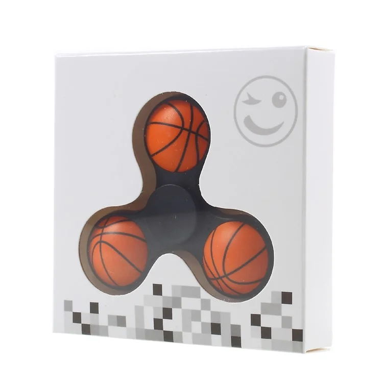 Basketball Pattern Ultra-quiet Tri-spinner Fidget Spinner Toy for ADHD Anxiety and Boredom