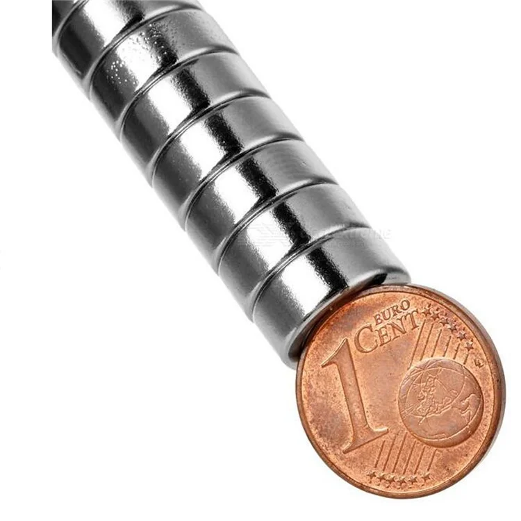 20Pcs/Set Round Hole Neodymium Magnet 12x3mm NdFeB Rare Earth Magnets - Silver Color