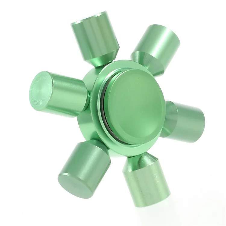 Aluminum Alloy Hexagon Fingertip Gyroscope Hand Spinner Fidget Toy for Children and Adults - Green