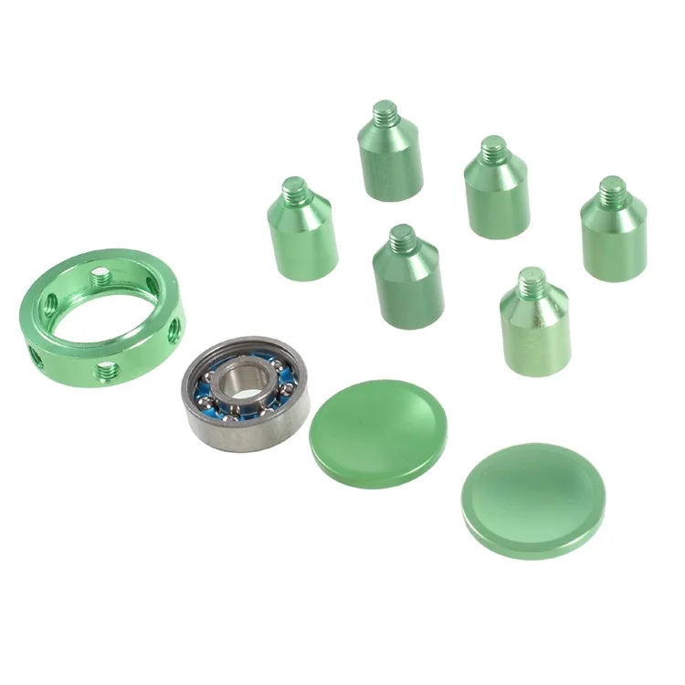 Aluminum Alloy Hexagon Fingertip Gyroscope Hand Spinner Fidget Toy for Children and Adults - Green