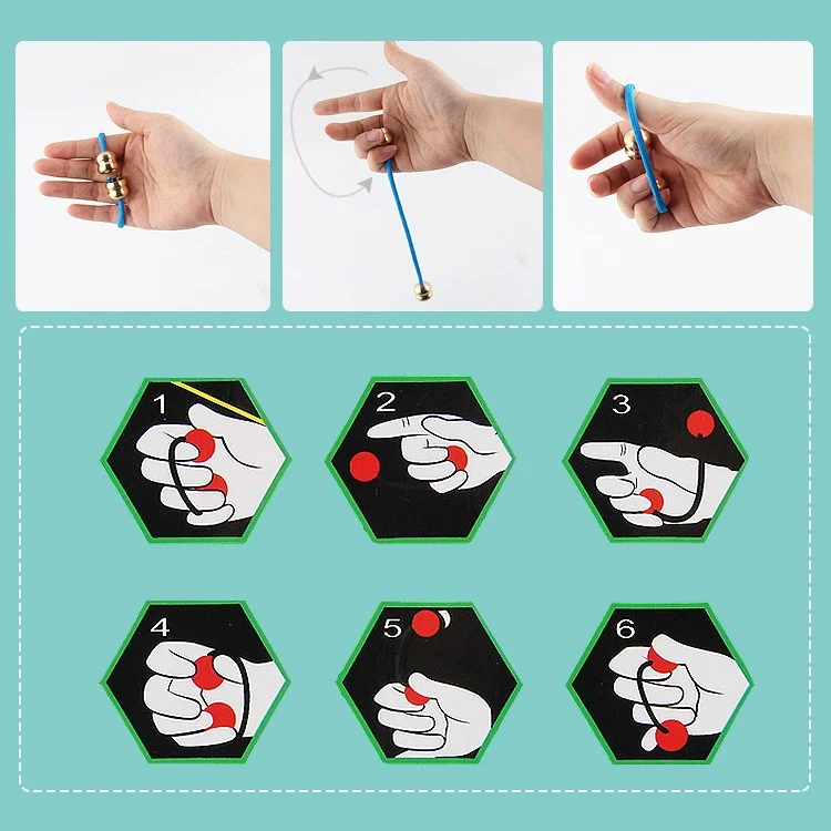 Pure Copper Finger YO-YO Ball Anti Stress Toy Hand Fidget Toy