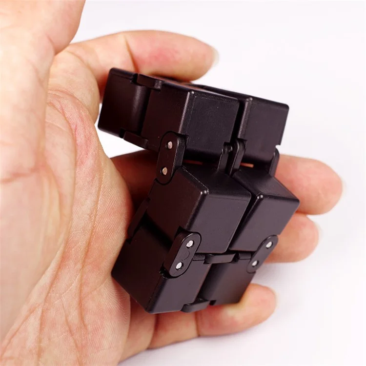 Infinity Cube Pressure Reduction Toy Mini Fidget Cube for Kids and Adults - Grey