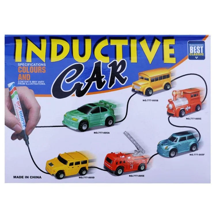 One Piece Follow Any Drawn Line Magic Pen Inductive Car Toy Pre-school Car Bus for Kids