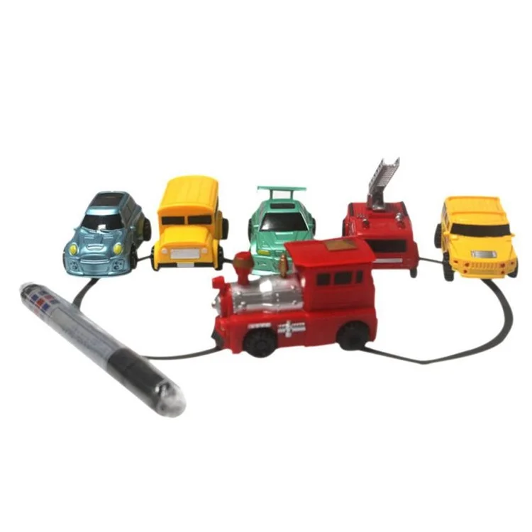 One Piece Follow Any Drawn Line Magic Pen Inductive Car Toy Pre-school Car Bus for Kids