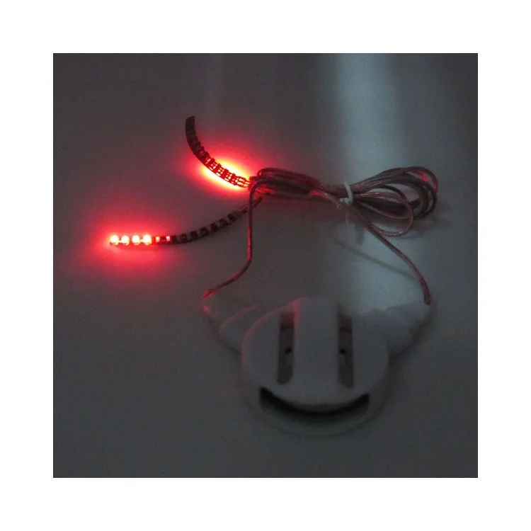 Luminous 3D LED Eye Lashes Halloween Club Bar Waterproof LED Strips False Eyelash Stickers - Red