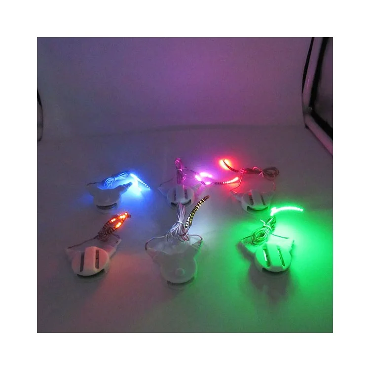 Luminous 3D LED Eye Lashes Halloween Club Bar Waterproof LED Strips False Eyelash Stickers - Red