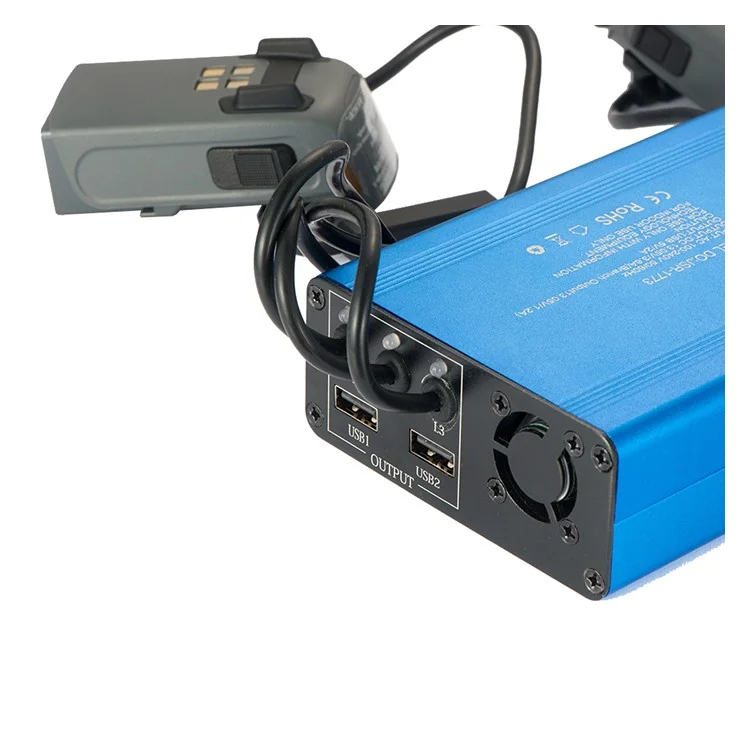 JUNESTAR JSR-1773 5 in 1 Rapid Battery Charger Hub for DJI Spark Quadcopter and Phones - EU Plug