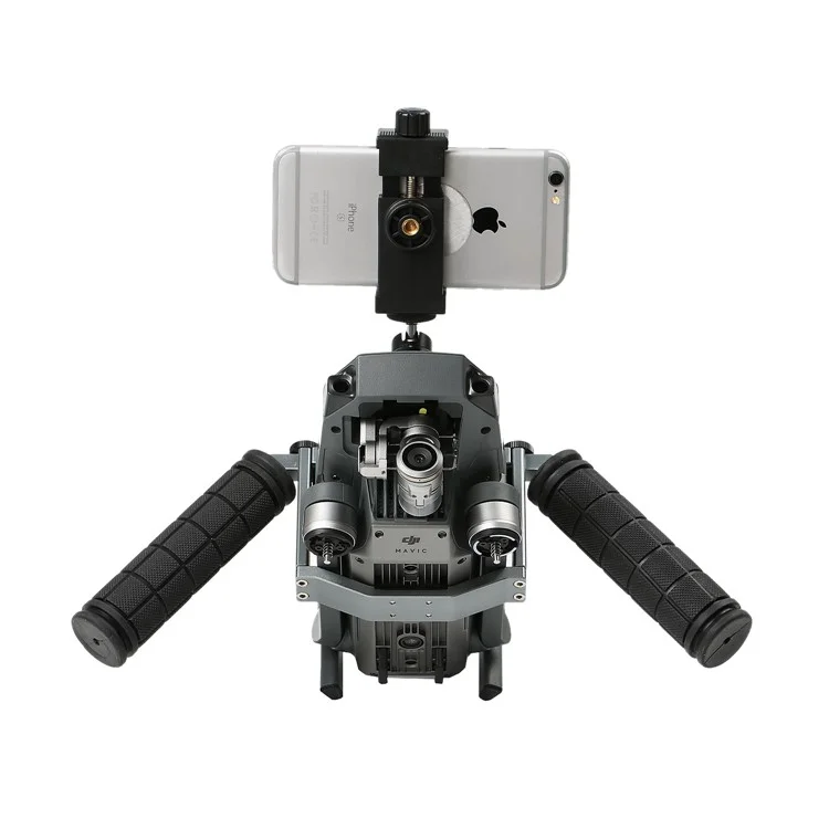 Cinema Tray Metal Dual Handheld Gimbal Camera Stabilizer Bracket Kit for DJI Mavic Pro - Grey