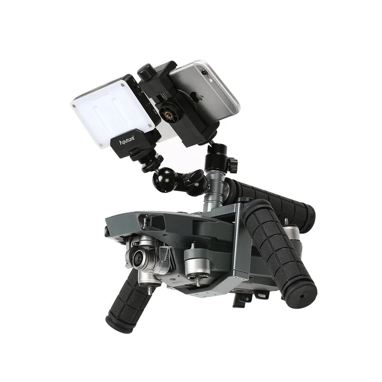 Cinema Tray Metal Dual Handheld Gimbal Camera Stabilizer Bracket Kit for DJI Mavic Pro - Grey
