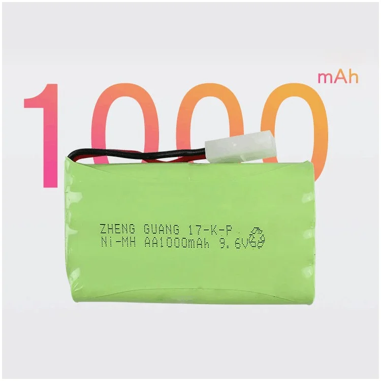 9.6V 1000mAh Ni-MH Rechargeable Battery for RC Car
