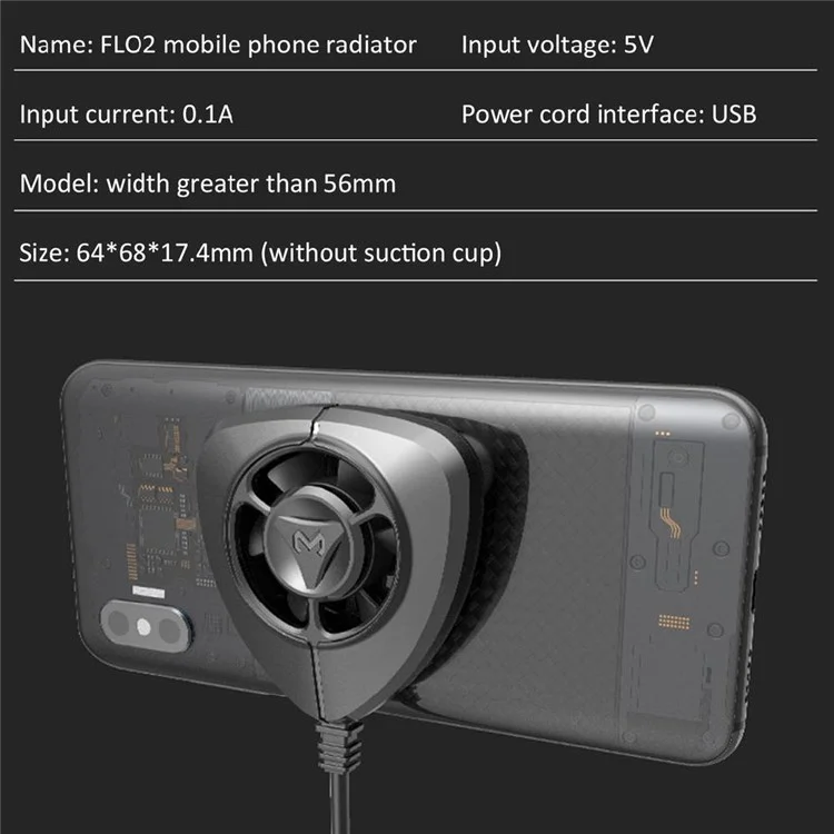 MEMO FL02 pour téléphone mobile Android iOS Radiateur portable Dissipation de la chaleur Ventilateur de refroidissement pour téléphone
