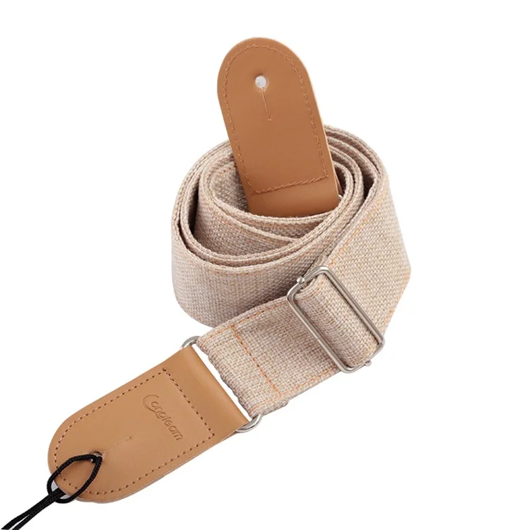 GS-12 Регулируемые Укулелевые Ремешки Anti Pull Retro Portable Guitar Pleck Belt Musical Instrument Accessories - Бежевый