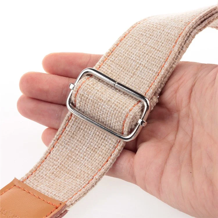 GS-12 Adjustable Ukulele Strap Anti Pull Retro Portable Guitar Shoulder Belt Musical Instrument Accessories - Beige