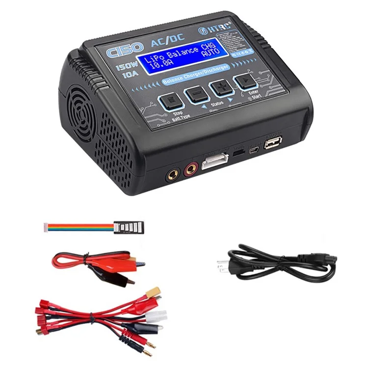 HTRC C150 150W 10A Smart Chargeur pour Jouets Électriques Chargeur d'équilibre pour Modèle d'avion Chargeur de Batterie Lithium - Prise US