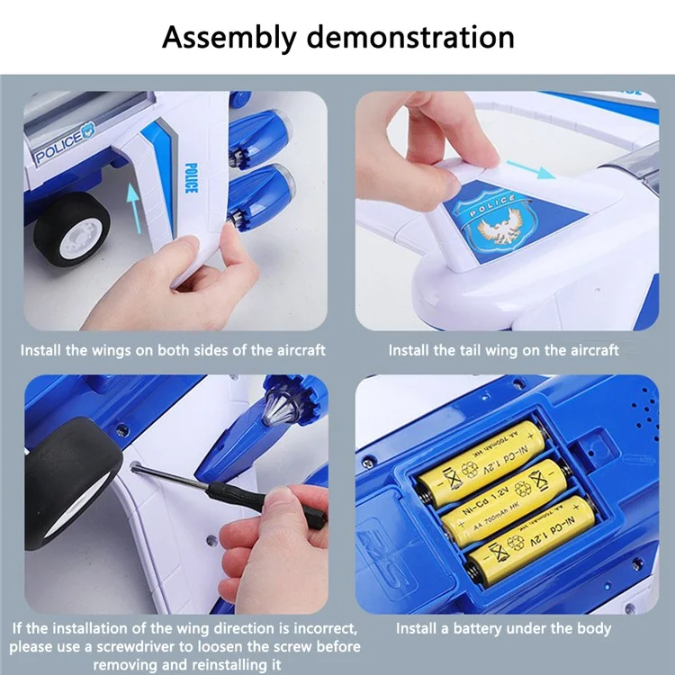 SJ670 Airplane Model Toy for Children Aircraft Toy Set with Alloy Car, Track, (Size: L) - Yellow