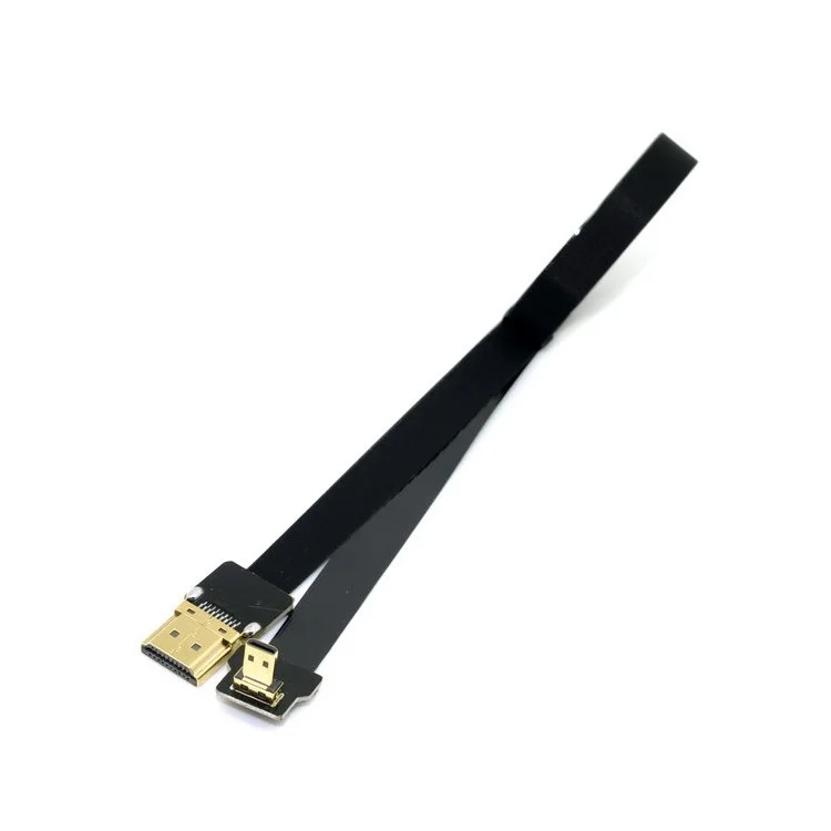 90 Degree Down Angled FPV Micro HDMI Male to HDMI Male FPC Flat Cable for Multicopter Aerial Photography